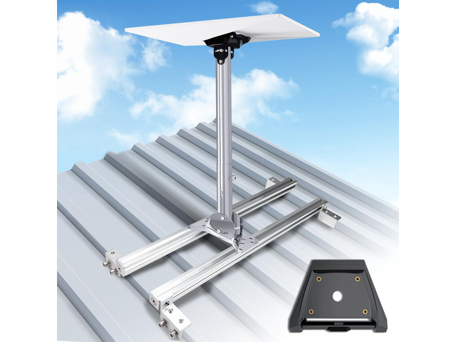 Adjustable Starlink Gen 3 Roof Mount, Stainless Steel Starlink Mounting Kit Gen 3 for Standing Seam Metal Roof with 0-30° Adjustable Starlink Gen 3...