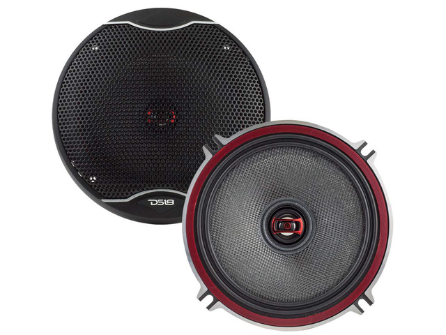 EXL-SQ5.25-5.25-Inch 3-OHMS High Sound Quality Speaker - Sleek Compact Design with A Chrome Finish - Superior Bass Response - 800 WATTS Max - Set of 2