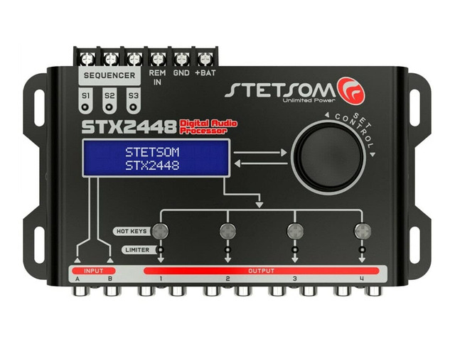 STX 2448 DSP PRO - Digital Signal Processor, DSP PRO, Equalizer, High Precision Crossover, Filters, Limiter, Digital Audio Processor 2.4, 2 inputs...