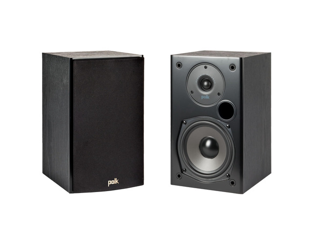 T15 Home Theater and Stereo Bookshelf Speakers Deep Bass Response, Dolby and DTS Surround, Wall-Mountable, Pair, Black