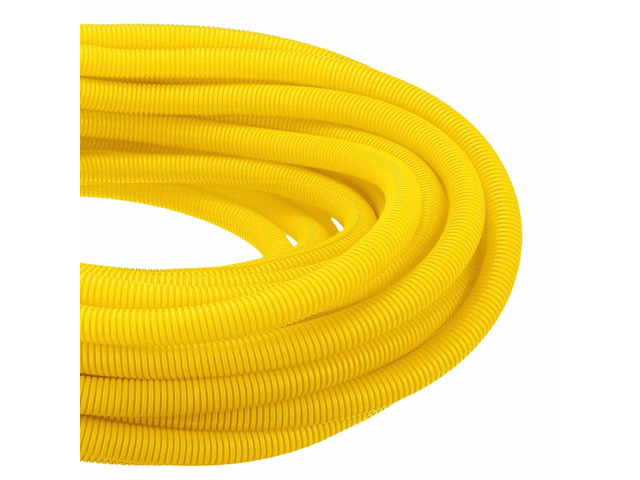 100ft Wire Loom Split Tubing 1 Inch(25.4mm) ID, Cord Protectors from Pet Flexible Conduit Cable Management for Office Home Garden, Yellow