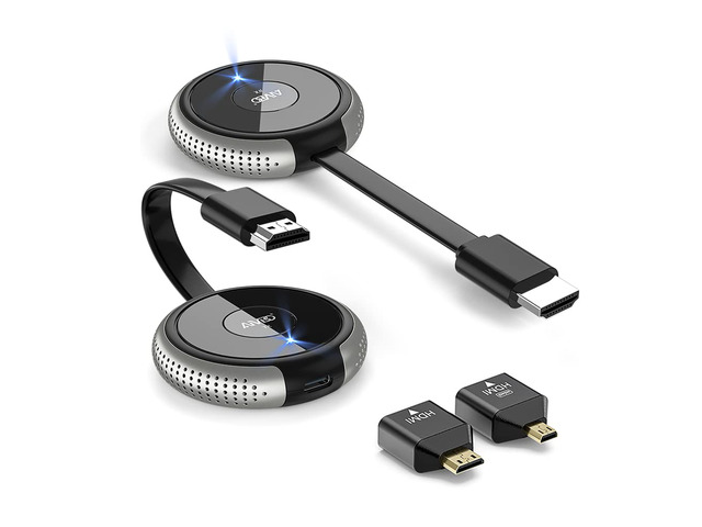 Wireless HDMI Transmitter and Receiver 4K, Streaming Smooth Media Video/Audio 5G HDMI Wireless Extender for Laptop, Camera, Cable Box, DVD, Phone...