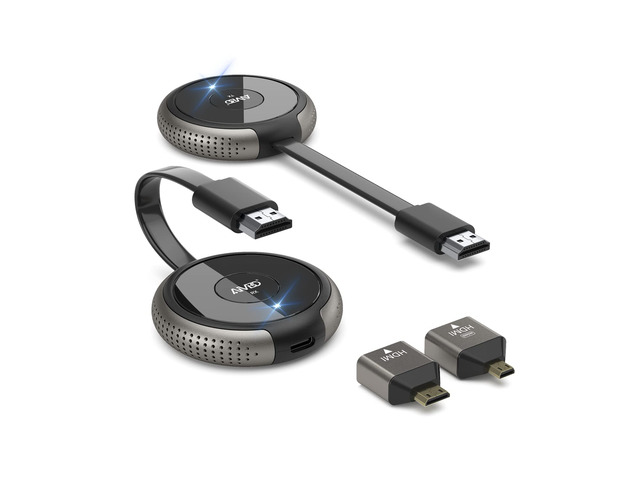 Wireless HDMI Transmitter and Receiver 4K, Casting Media Video/Audio/File HDMI Wireless Extender 5G Kit for Laptop, Camera, Cable Box, Netfix, PS5,...