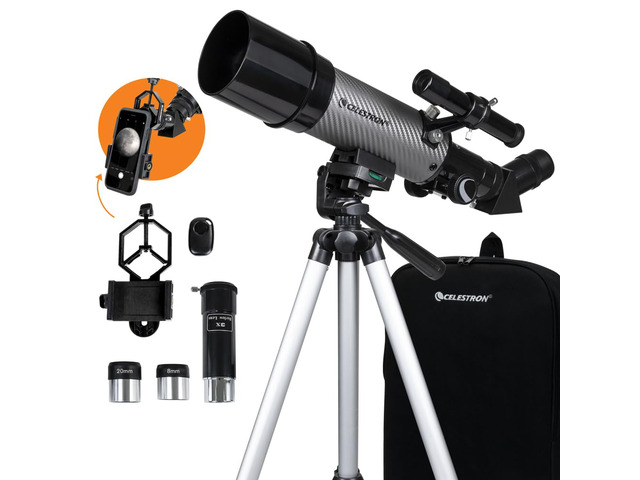 Travel Scope 60DX Portable Refractor Telescope 60mm Aperture, Fully-Coated Glass Optics Includes Bonus Phone Adapter, Backpack & More Ideal for...