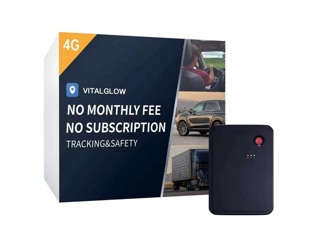 GPS Tracker for Vehicles, No Monthly Fee, No Subscription, Real-Time GPS, 120-Days Long Battery Life, 4G SIM Card and Data Included, Trip History,...