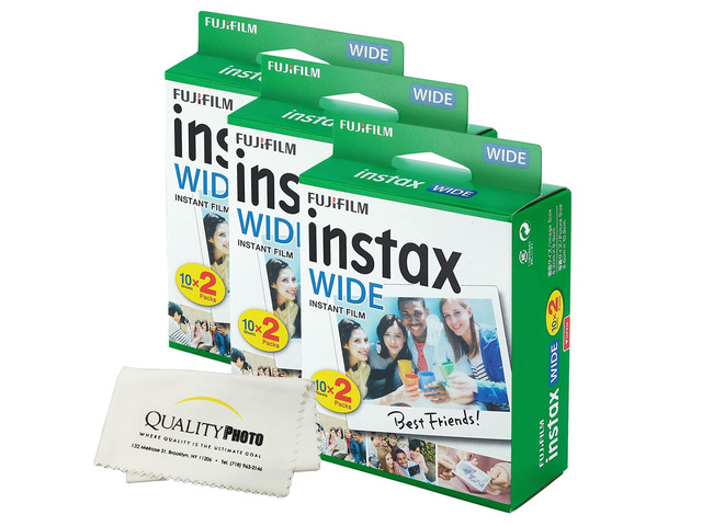Instax Wide Instant Film Photo Microfiber Cloth Compatible with Instax Wide 400, 300, 210, and 200 Cameras (60 Prints)