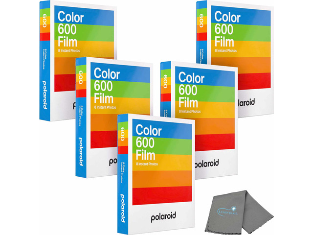 Originals Color Instant Film for 600 and i-Type Cameras Bundle with a Lens Cleaning Cloth