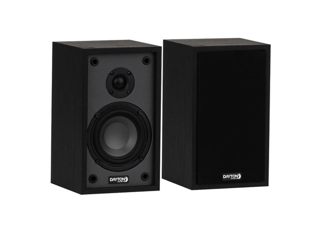 Classic B40 Bookshelf Speakers, 4' Woofer & 1' Tweeter, Passive 2-Way Design, 30W RMS, for Music, TV & Home Audio Systems Black