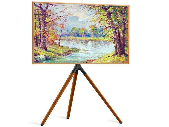 Easel TV Stand with Tripod Base for 32 to 65 inch Flat Screen up to 77lbs, Swivel & Height Adjustable TV Stand Tripod w/Cable Ties for Living Room,...