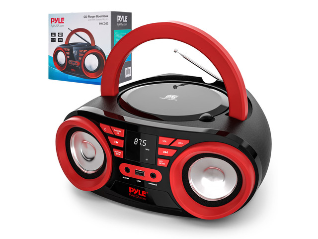 CD Player Portable, CD Players for Home, Portable CD Player, 50W Max Power, Bluetooth, USB, AUX, AM/FM Radio, Top-Loading, Includes AC/DC Power...