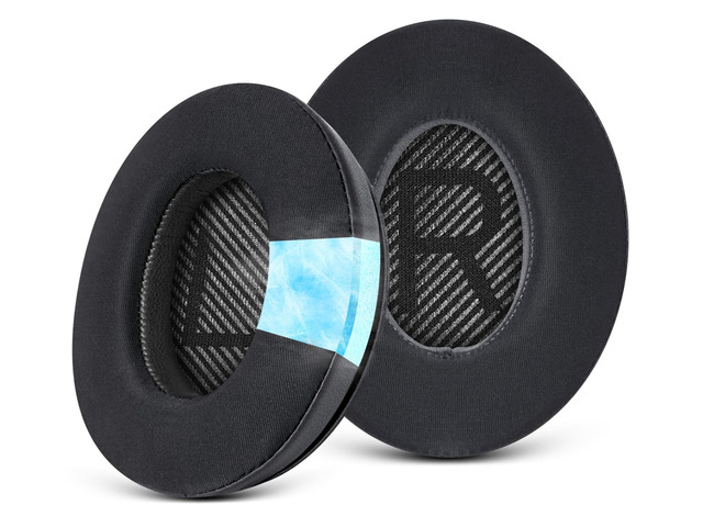 Cooling Gel Ear Pads for Bose QC35 & QC35ii (QuietComfort 35) - Black