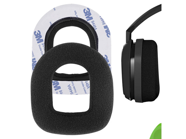 Comfort Velour Replacement Ear Pads for Astro A10 Gaming Headset Headphones Ear Cushions, Repair Parts with Video Guide (Black)