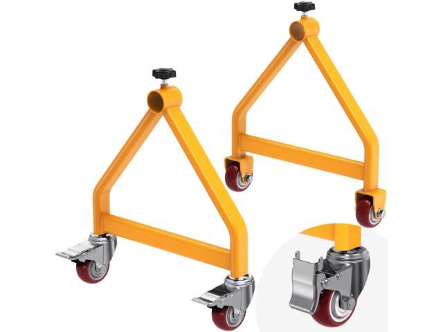 Wire Spool Rack, Portable Cable Caddy with 4 Locking Swivel Casters, Heavy Duty Steel Wire Spool Dispenser for Up to 28 Diameter Reels, 220 lbs.