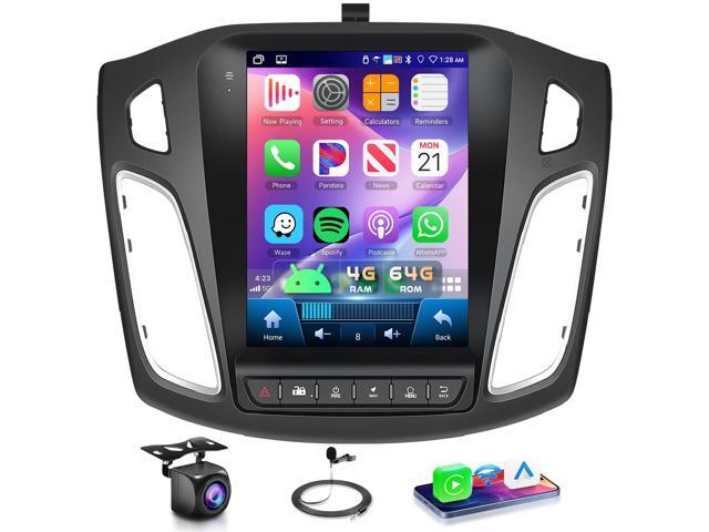 4G+64G Vertical Android Car Stereo Radio for 2012 2013 2014 2015 2016 2017 2018 Ford Focus, Wireless CarPlay Android Auto HD IPS Touch Screen...