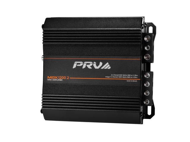 MDX1200.2 2 Ohm Mini 2 Channel Car Audio Amplifier 2X 600 Watts RMS at 2 Ohm - Bridged 1CH 1200 Watt at 4 Ohm for Powersports, Motorcycles, ATV,...