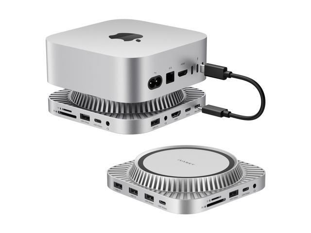 13-in-1 Mac mini M4 Dock, Docking Station Stand for M5, with M.2 NVMe SSD Enclosure, 4K@144Hz HDMI Hub for Mac mini M4 &M4 Pro (2024), 10 Gbps USB,.