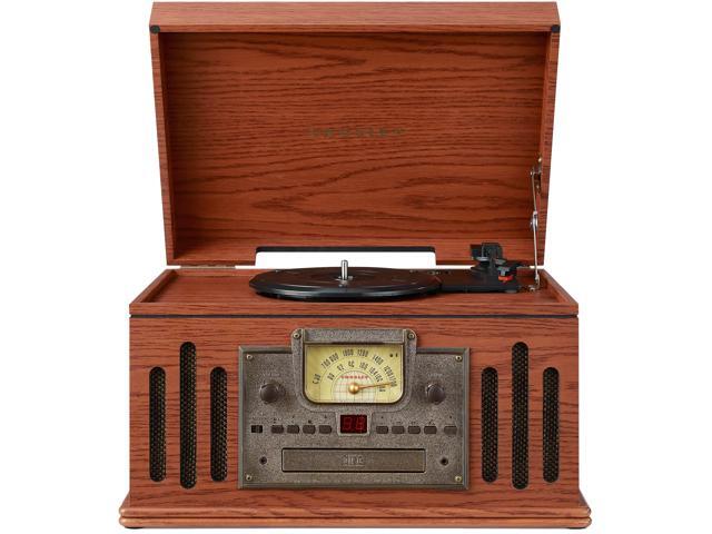 CR704B-PA Musician 3-Speed Turntable with Radio, CD/Cassette Player, Aux-in and Bluetooth, Paprika