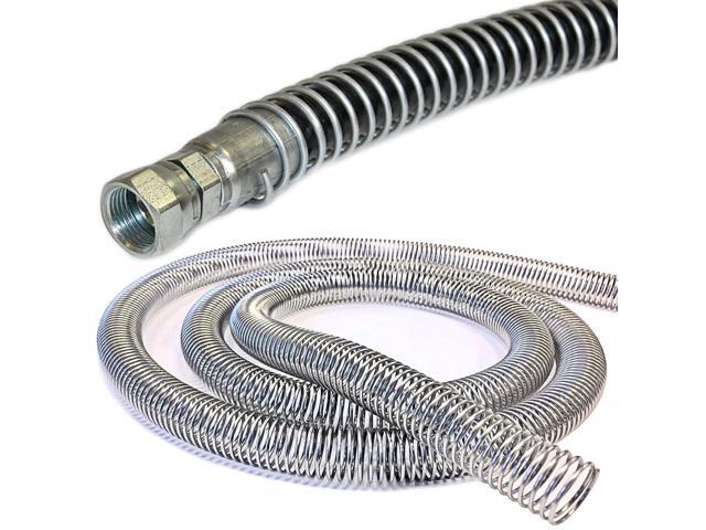 1.25' Steel Spring Guard Flexible Pipe Hose Protector Metal Spiral Wrap Armor Cover - 31mm - 10 Feet
