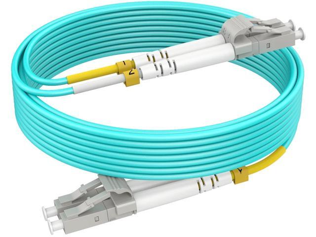OM3 Fiber LC to LC 20m, (65ft) Multimode Fiber Optic Cables, Options 7in~500ft, Fiber Patch Cable Duplex, 50/125m 40G LSZH (5pack),