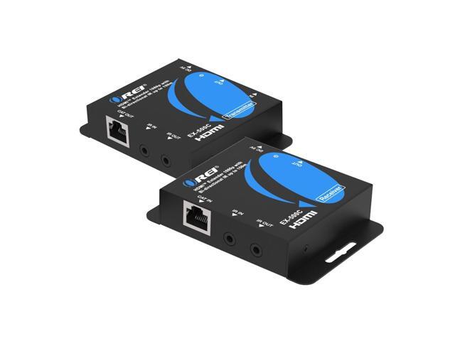 HDMI Over Ethernet Extender with HDMI Loop Out, Bi-Directional IR, and PCM2.0 Audio Extend 1080p@60Hz Up to 492ft Over CAT6/7