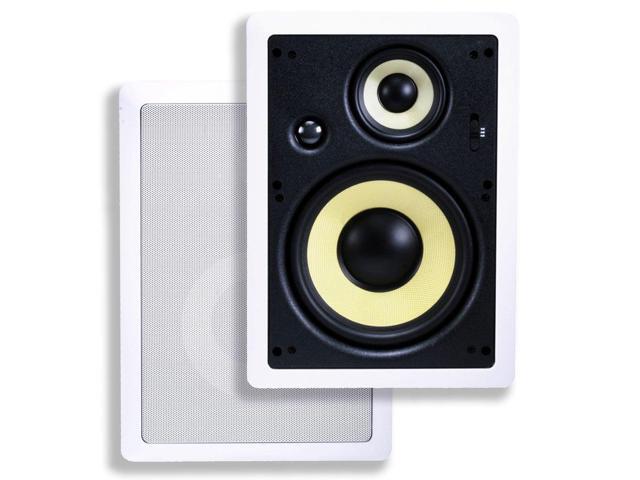 3-Way Fiber In-Wall Speakers - 8 Inch (Pair) With Removable And Paintable Grille - Caliber Series