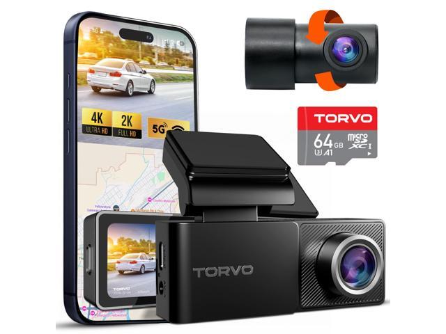 TD3 4K+2K Dash Cam with App, Camera for Car Front and Back with 5G WiFi & GPS, Free 64GB Card, Night Vision Dashcam Front Cameras 24/7 Recording.