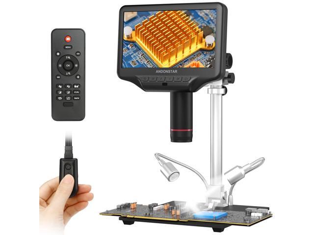 AD407 Pro 3D HDMI Soldering Digital Microscope with Pro Metal Stand 4MP UHD and 7 inch Adjustable LCD Screen USB Video Microscopes for Phone...