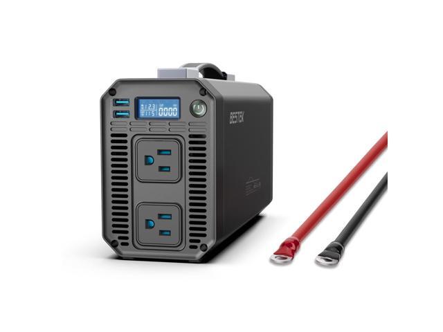 1200 Watt Power Inverter, 12V DC to 110V AC Car Inverter with LCD Display, 2 AC Outlets, 5V/2.4A USB Port, Cables Included, Car Power Converter for...