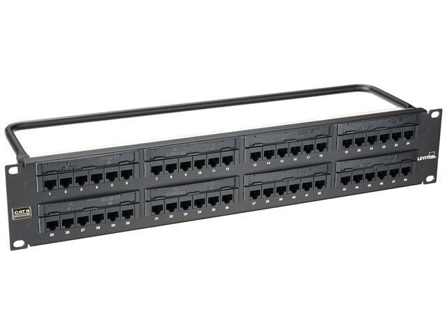eXtreme 6+ Universal Patch Panel, 48-Port, 2RU, CAT 6. Cable Management Bar Included, 69586-U48