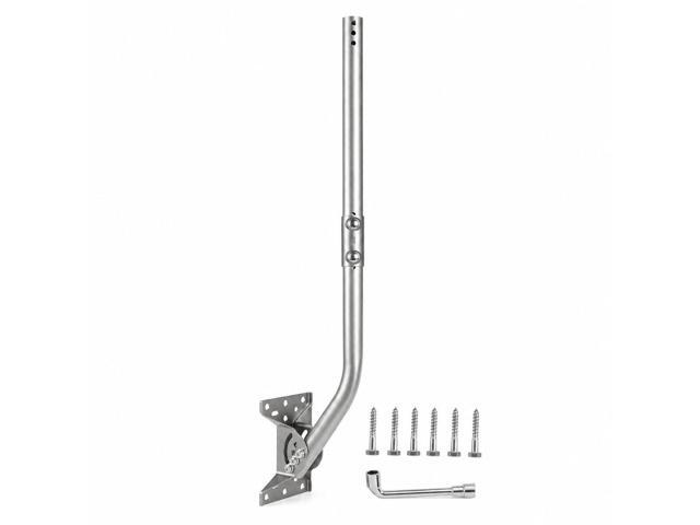 Stainless Steel Antenna Mount (1.5' x 35'), Heavy-Duty Adjustable J-Pole Mast for TV Antenna, Starlink, Satellite Dish, or Weather Station,...