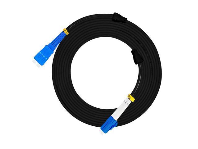 50M LC to SC Outdoor Armored Duplex 9/125 SM Fiber Optic Cable Jumper Optical Patch Cord Singlemode 50Meters 160ft LC-SC