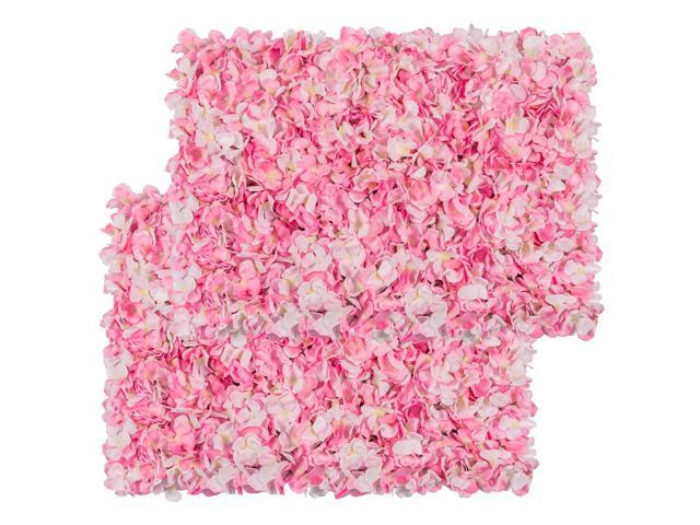 Flower Wall Panel Set, U'Artliens Artificial Wall Flower Backdrop 24x16 Inch 3D Silk Hydrangea Rose Floral Panel for Photo Background Home Party.