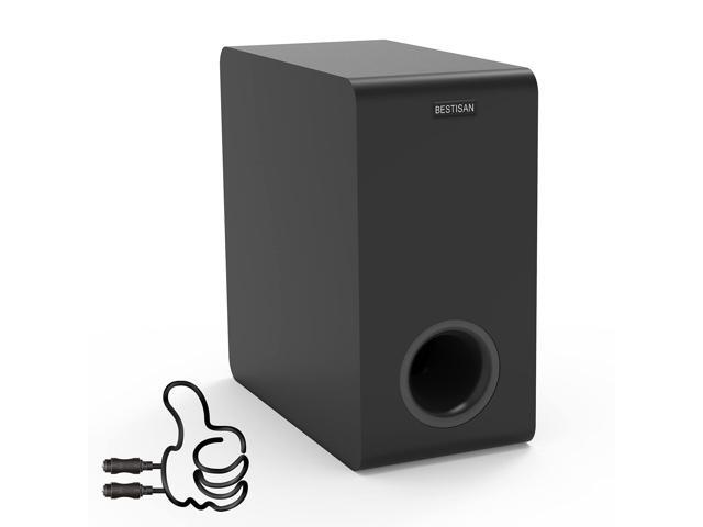 Powered Subwoofer, 6.5' Active Home Audio Subwoofer in Compact Design for Receiver,Deep Bass in Black