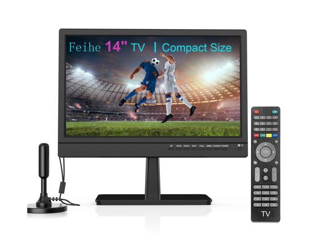 14 Inch Small TV - HD LCD Flat Screen Kitchen TV with Digital Tuner, HDMI/USB/VGA, Built-in Stand and Remote Control, Suitable for RV, Camping, and.