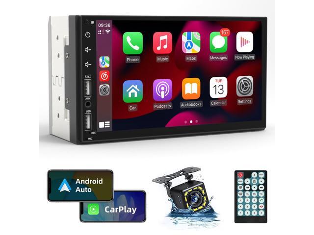 Double Din Car Stereo Radio Support Apple Carplay & Android Auto, 7inch HD Touchscreen Double Din Radio with Bluetooth, Car Audio Receivers, Camera,...