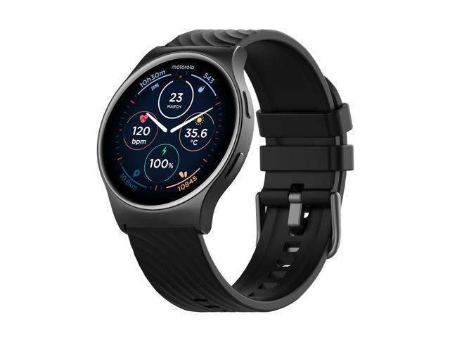 Moto Watch 120 - Premium Bluetooth Smartwatch with AMOLED Display, 10-Day Battery, Heart Rate & SpO2 Tracking, Fitness & Health Monitoring,.