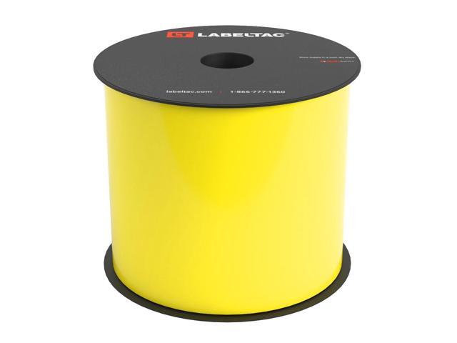 Indoor/Outdoor Vinyl Label Supply, Industrial Label Tape for 4 & Pro X Printers, Durable Facility & Warehouse Label Material - Hi-Vis Yellow, 4in x.