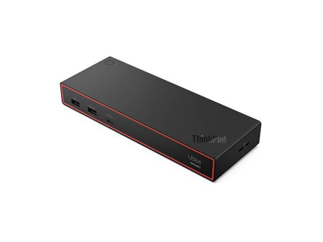 ThinkPad USB 4 Smart Dock 5500 w/ 135W Adapter, Supports up to 4 Displays, 100W Power to Laptop, Integrated USB4 Cable, Eclipse Black