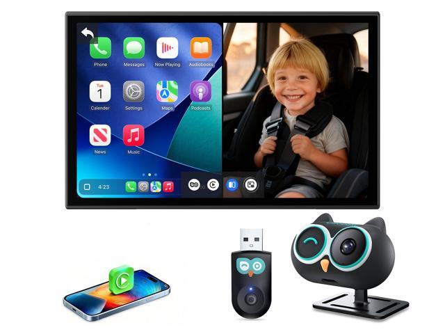 Baby Car Camera Displaying on Car Screen,1080P Clear No-Glow Night Vision,Split-Screen Navigation,150Â°Wide Angle,Car Baby Monitor with Built-in...