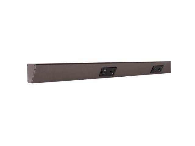 TR Series Angle Power Strip, 42 inch, 3 Dual Receptacles, Bronze