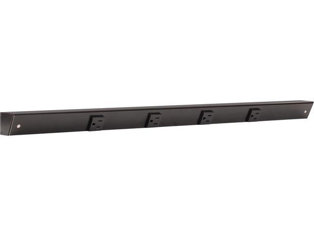 Task Lighting APT Angled Power Strip 30 inch, 4 Receptacles, Black
