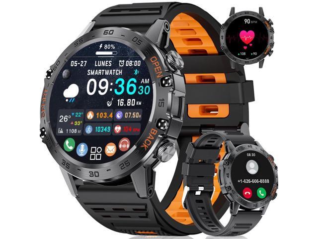 Military Men's Smart Watch (Answer/Dial Calls),100 Sports Modes, 5ATM Waterproof Fitness Watch with Heart Rate/SpO2/Blood Pressure for Android and...