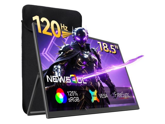 Portable Monitor 18.5'' 120Hz Gaming Monitor, 125%sRGB 2000:1 HDR FreeSync Travel Monitor for Laptop Mac-Book PC, Built-in Stand & Speakers,...