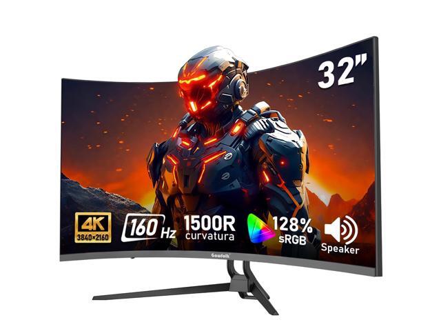 32-inch 4K Ultra HD Curved 1500R Computer Monitor, 160Hz Gaming Screen, 1ms, Adaptive Sync, 128% sRGB, Built-in Speaker, HDMI 2.1, DisplayPort,...