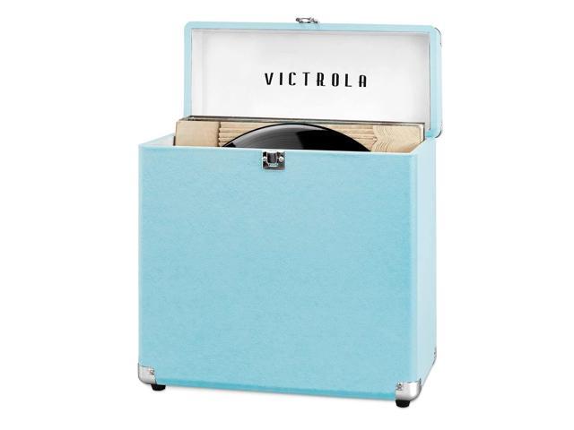 Collector Record Storage Case Holds 30+ Vinyl Turntable Records, Heavy-Duty Hardware, Hinges, & Smart Metal Corners, Portable with Easy-Carry...