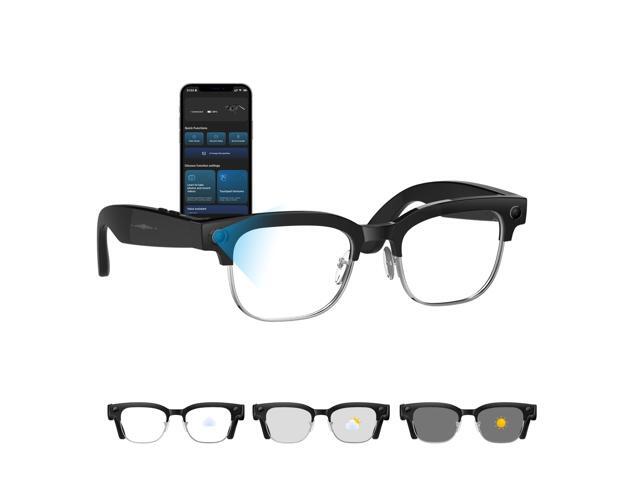 AI Smart Glasses with Camera, 8MP HD Camera Glasses for Men Women, 4K Video Recording Sunglasses with EIS stabilization,AI Object Recognition,.