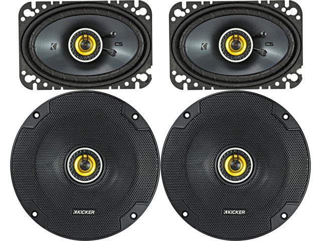 Speaker Package of 2 Items: CS Series Two 6.5' Coaxial Speakers 4-Ohm & Two 4'x6' Coaxial Speakers 4-Ohm - 1x 46CSC654, 1x 46CSC464