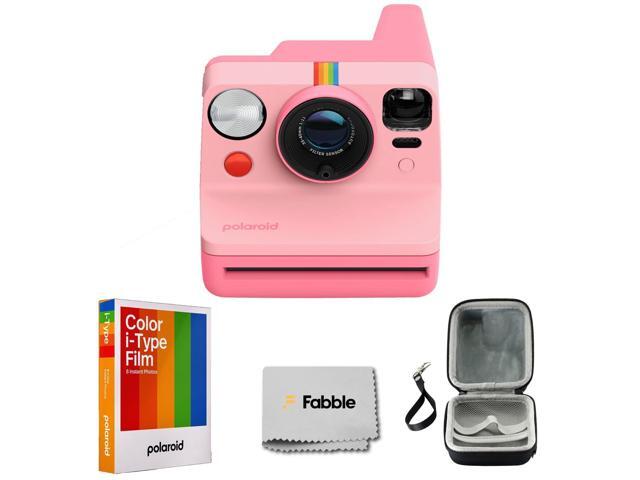 Now Generation 3 I-Type Instant Camera (Pink) Bundle with Color I-Type Film (8 Exposures), Hard Protective Case, and Wrist Strap