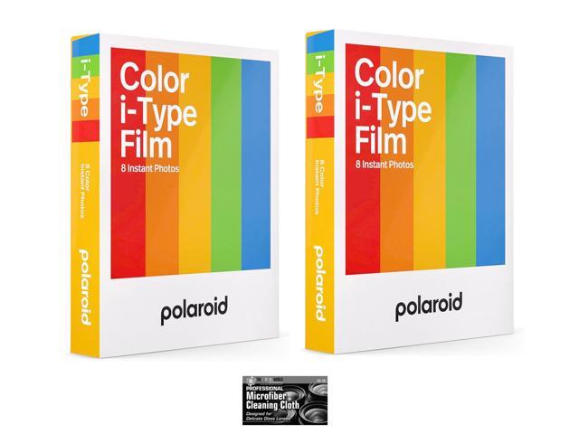 Polaroid i-Type Color Glossy Instant Film for Polaroid Now, Lab, and OneStep2 Camera - 2-Pack with Cloth