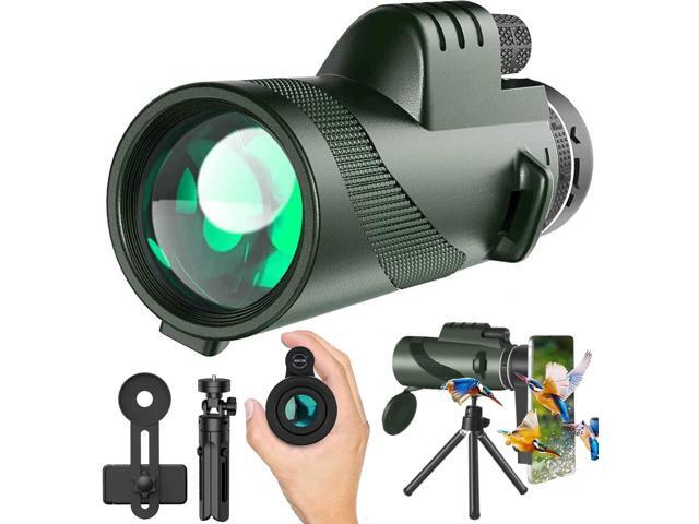 Monocular Telescope 80x100 High Powered Monoculars High Definition for Adults High Powered with Smartphone Adapter Telescope Wildlife Bird Watching.